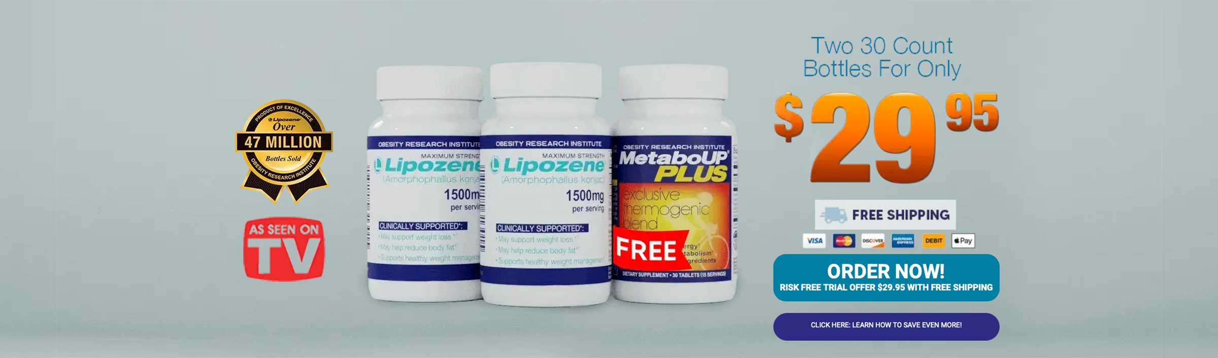 Lipozene trial package with free shipping